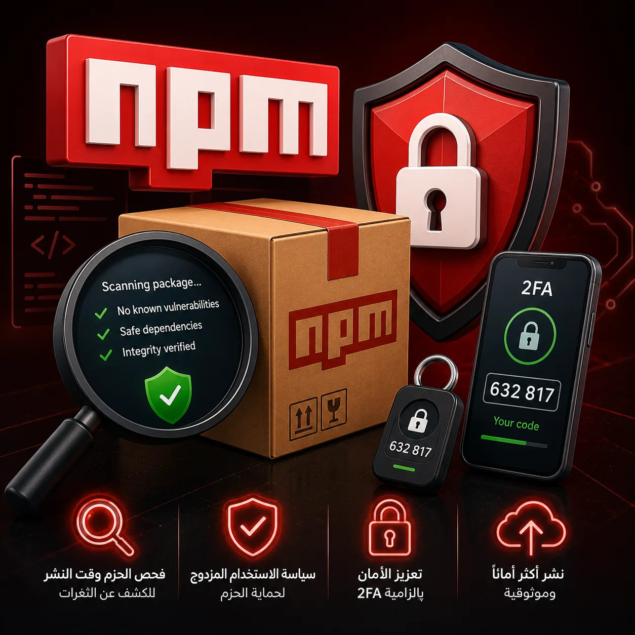 سياسات الأمان الجديدة في npm عام 2026: فحص وقت النشر واشتراطات الاستخدام المزدوج